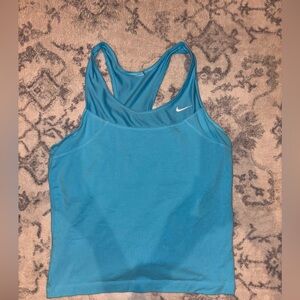 y2k woman’s  blue nike tank top no tags :( measurements shown in photos